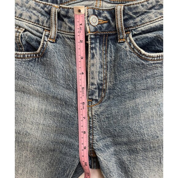 Anthropologie Pilcro Yaya Kick Flare Medium Vintage Wash Jeans sz 28P - Picture 14 of 14